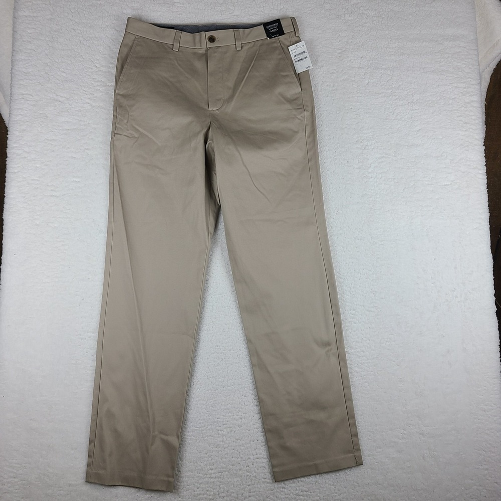 Nordstrom Pants Mens 34x34 Beige Khakis Classics Wrinkle Free Smartcare NWT NEW